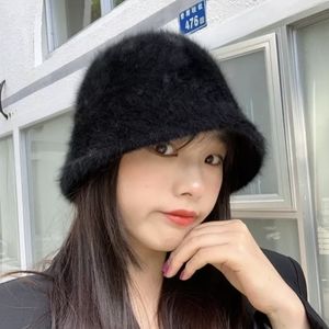 Fuzzy Black Bucket Hat